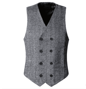 Men's woolen double-breasted vest - melvincucci
