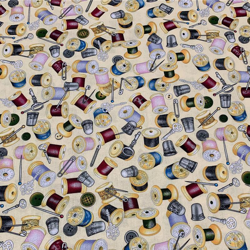 Plain Cotton Fabric Needle Thread Printing Fabric Handmade DIY - melvincucci