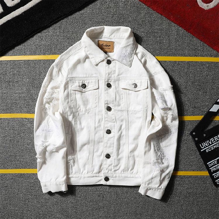 Ripped denim jacket for men - melvincucci