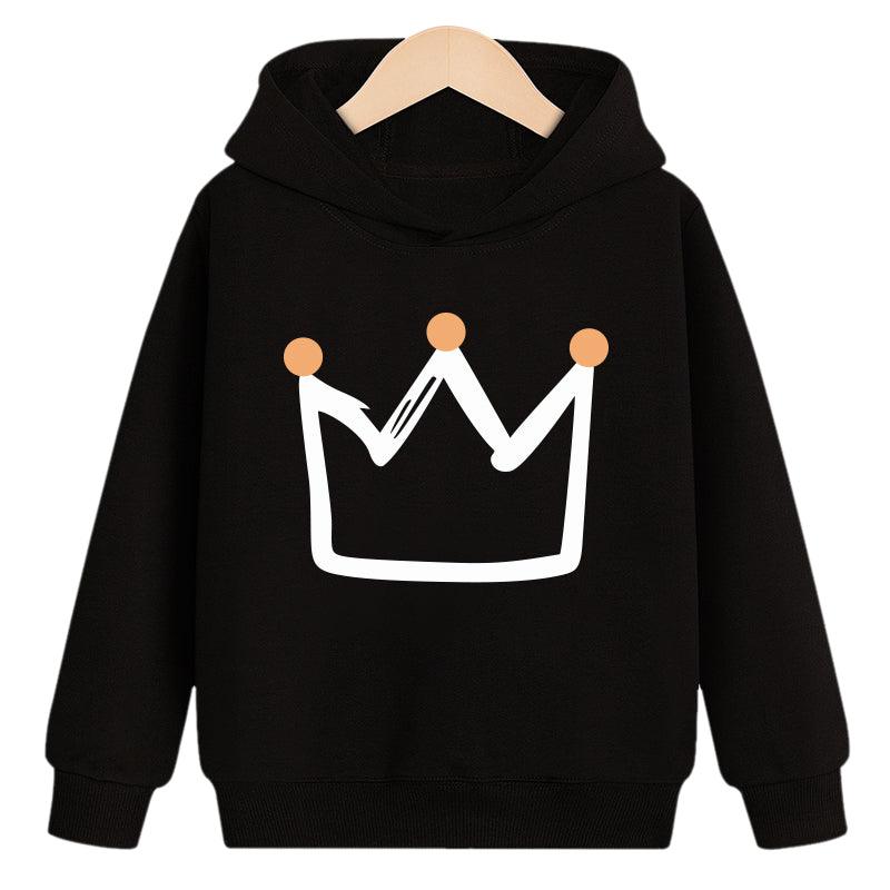 Crown hooded plus velvet sweatshirt - melvincucci