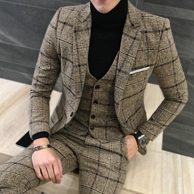 Thick Slim Fit Plaid Suits - melvincucci