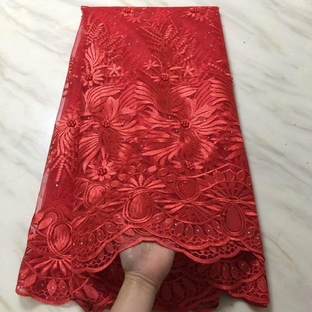 New African Lace Fabric Embroidered Fabric - melvincucci