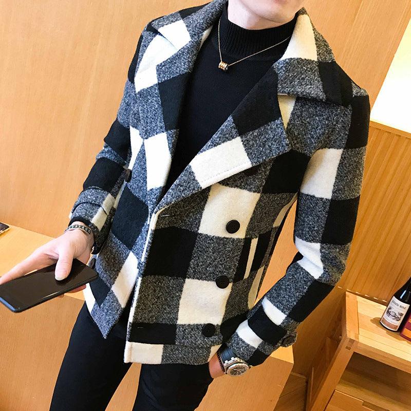 Men's Windbreaker Thickened Short Woolen Coat For Autumn And Winter - melvincucci