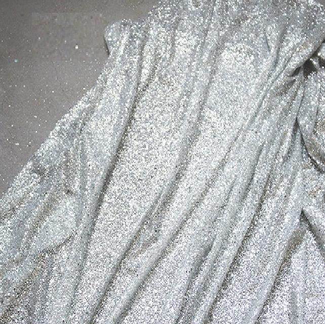 Wedding Dress Silver Bronzing Sequin Fabric - melvincucci