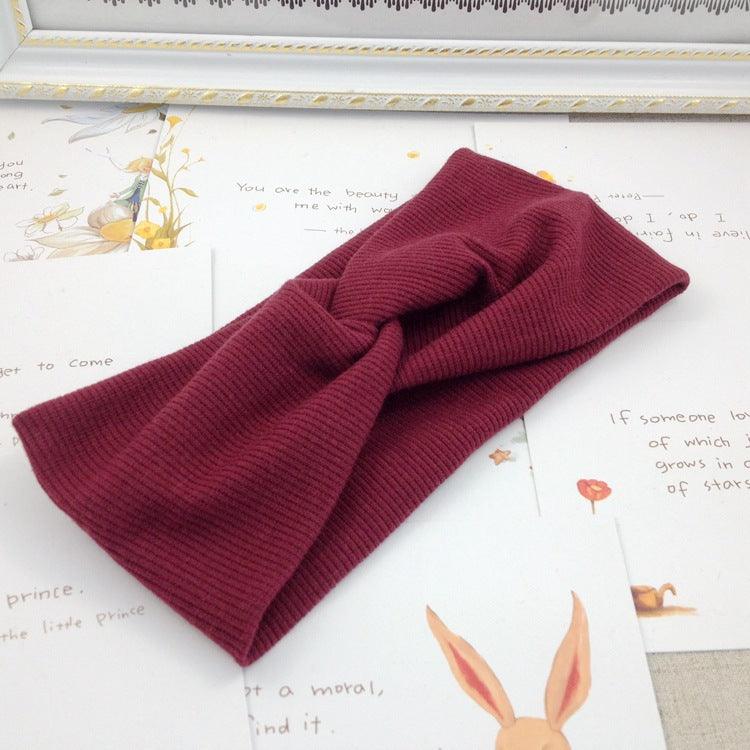 Threaded cotton cross hair band - melvincucci