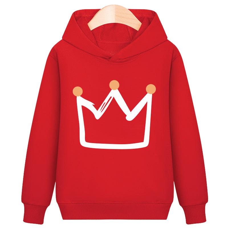 Crown hooded plus velvet sweatshirt - melvincucci