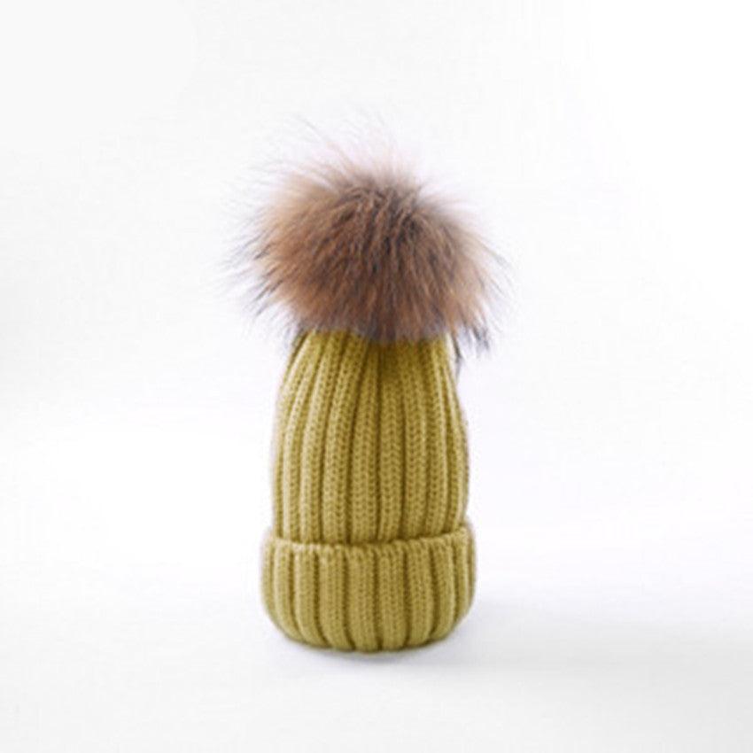 Autumn and winter new scorpion hair ball children's wool hat - melvincucci