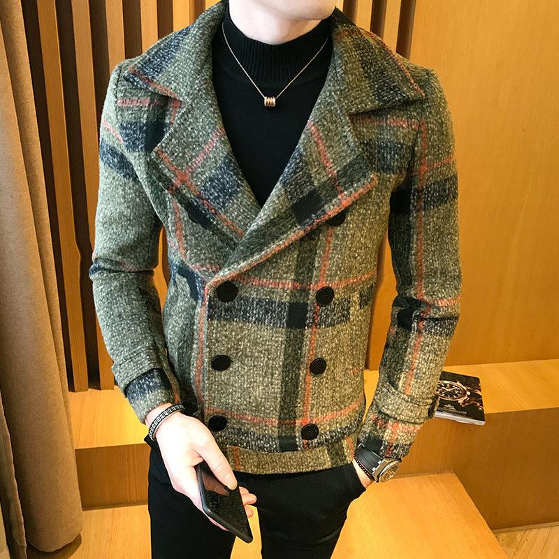 Men's Windbreaker Thickened Short Woolen Coat For Autumn And Winter - melvincucci