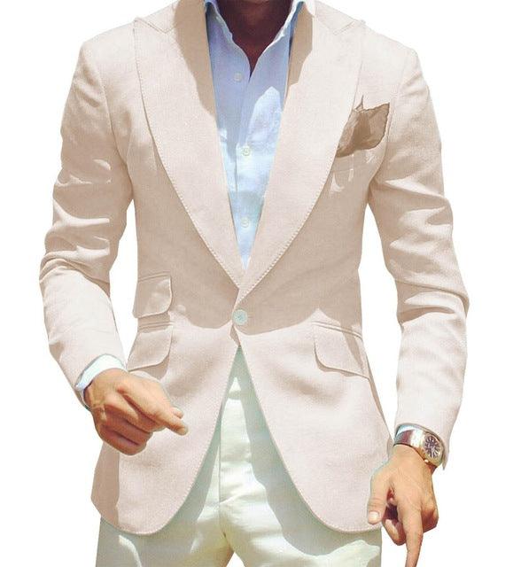 Men's Pure Color Suit Jacket Simple Temperament - melvincucci