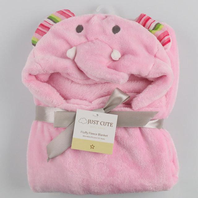 Baby fleece bath towel hooded towels bathrobe - melvincucci