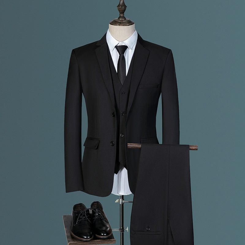 Men's Three Piece Korean Style Slim Casual Suit - melvincucci