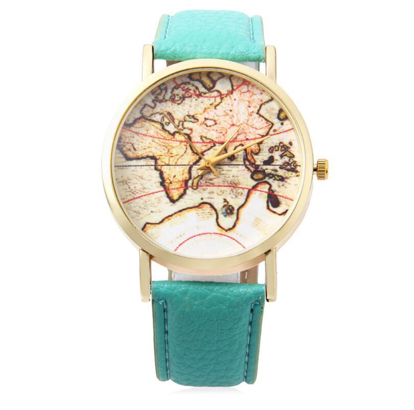 Vintage Earth World Map Watch - melvincucci