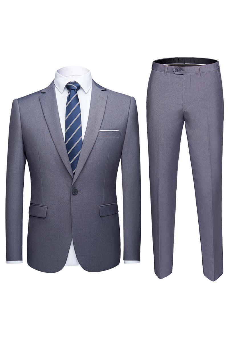 Solid Color 2-piece Small Suit Suit - melvincucci
