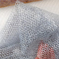 Large Mesh Diamond Shape Mesh Fabric With Golden Silver Filigree - melvincucci