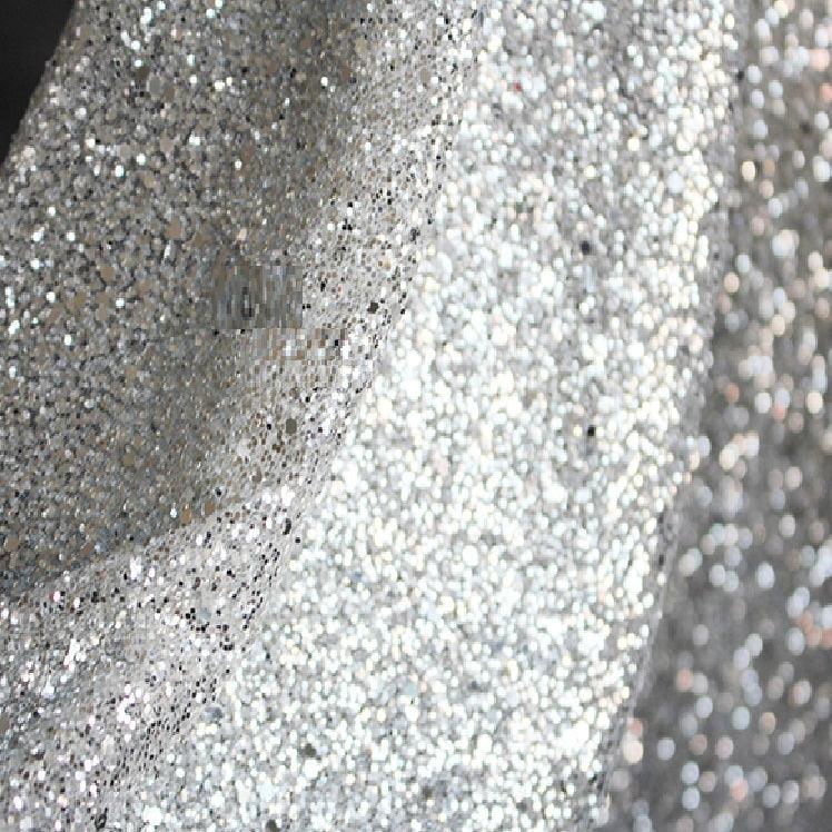 Wedding Dress Silver Bronzing Sequin Fabric - melvincucci