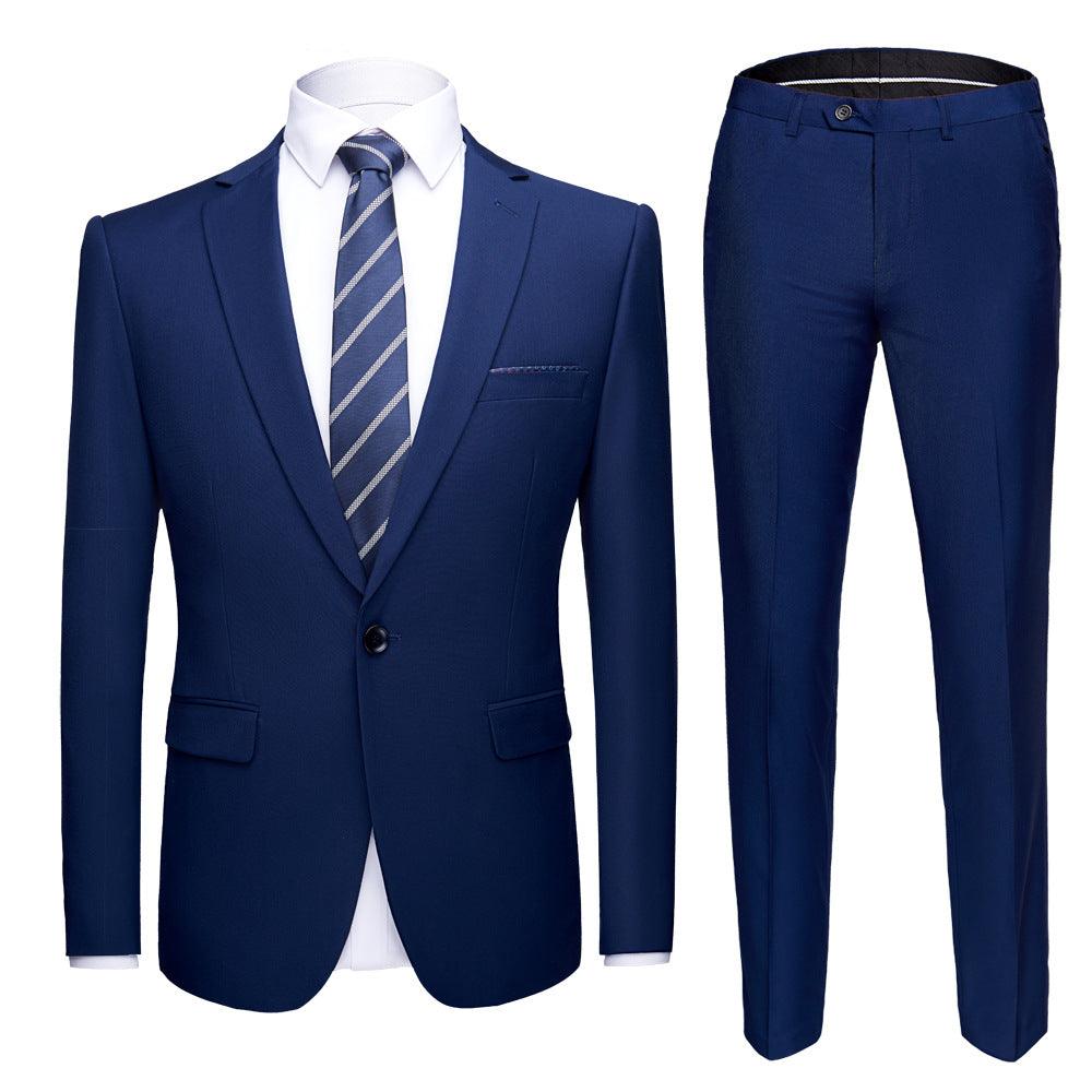 Solid Color 2-piece Small Suit Suit - melvincucci