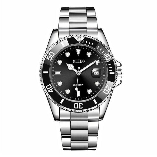 Classic Business Fashion Alloy Single Calendar Quartz Watch - melvincucci