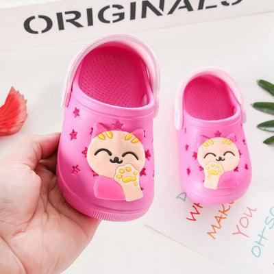 Girls soft bottom lucky cat bathroom slip sandals and slippers - melvincucci