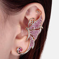 Ladies Exaggerated Full Diamond Butterfly Earrings - melvincucci