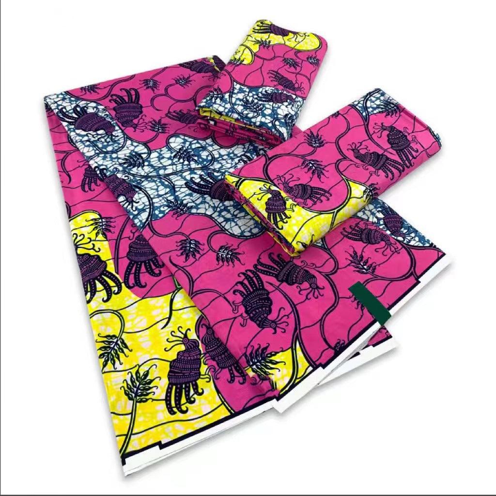 6 Yards African Wax Fabric Cotton Super Hollandais - melvincucci