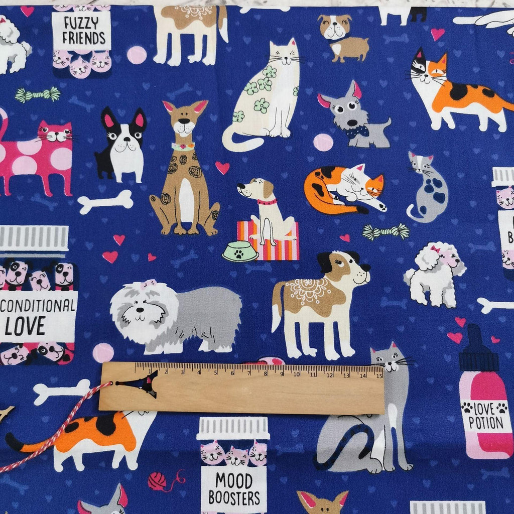 Puppy Series Cotton Twill Fabric 1.6 Meters Wide - melvincucci