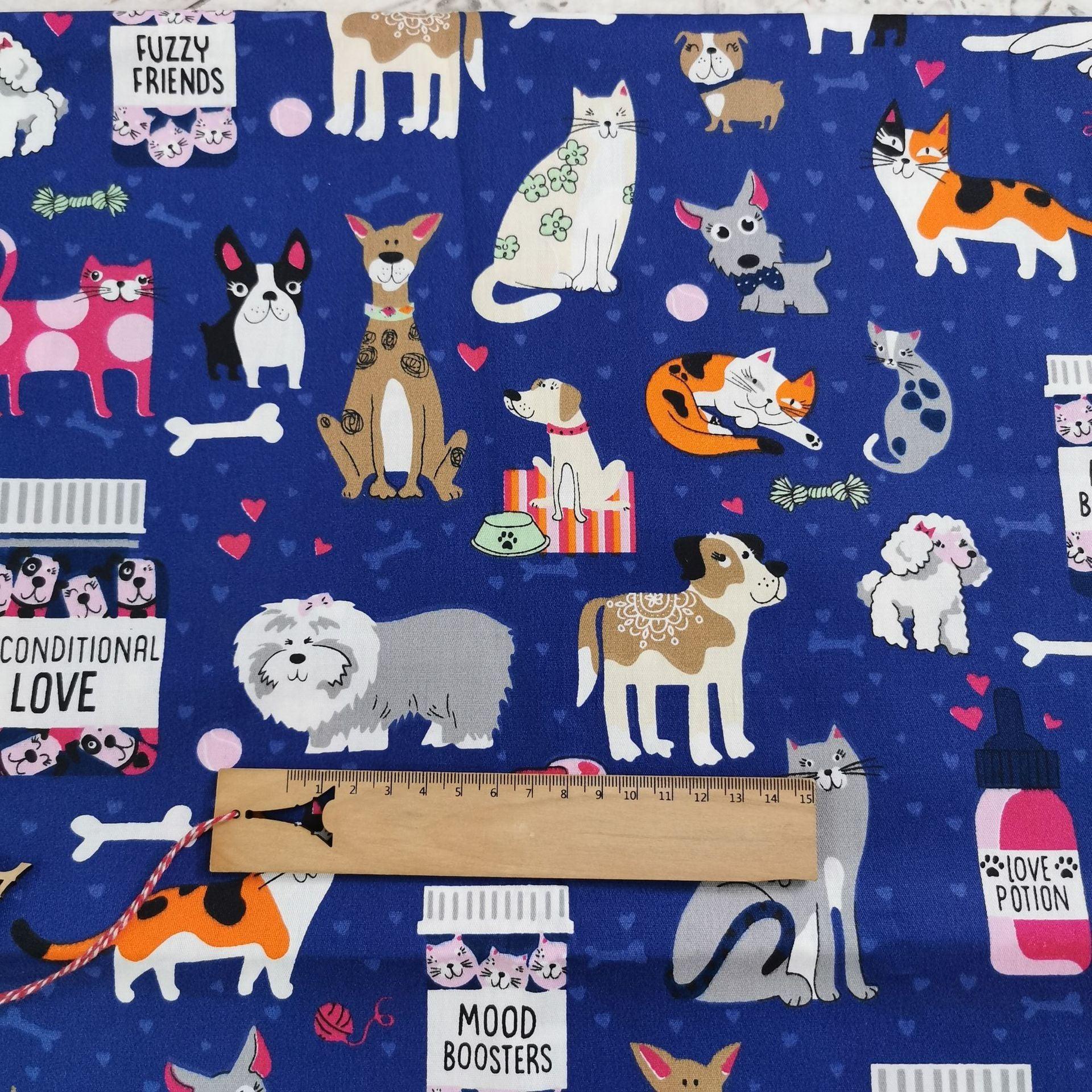 Puppy Series Cotton Twill Fabric 1.6 Meters Wide - melvincucci