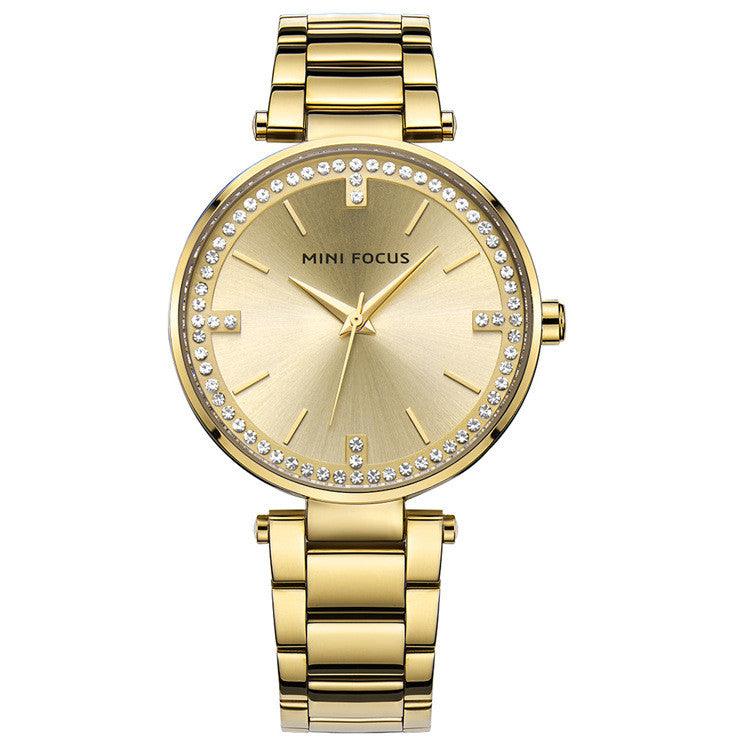 Women's Quartz Watch Diamond Movement Calendar Waterproof - melvincucci
