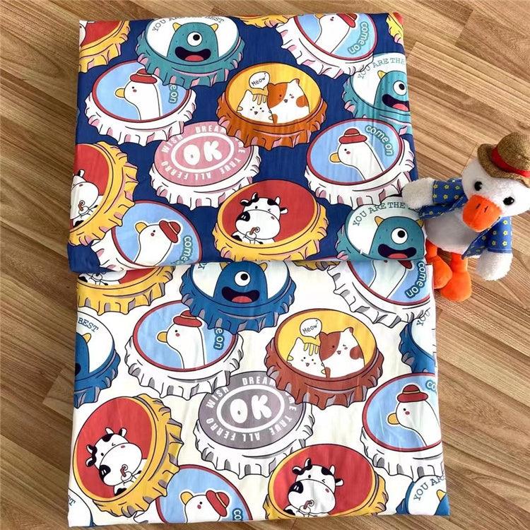 Large Cartoon Bottle Cotton Twill Print Fabric - melvincucci