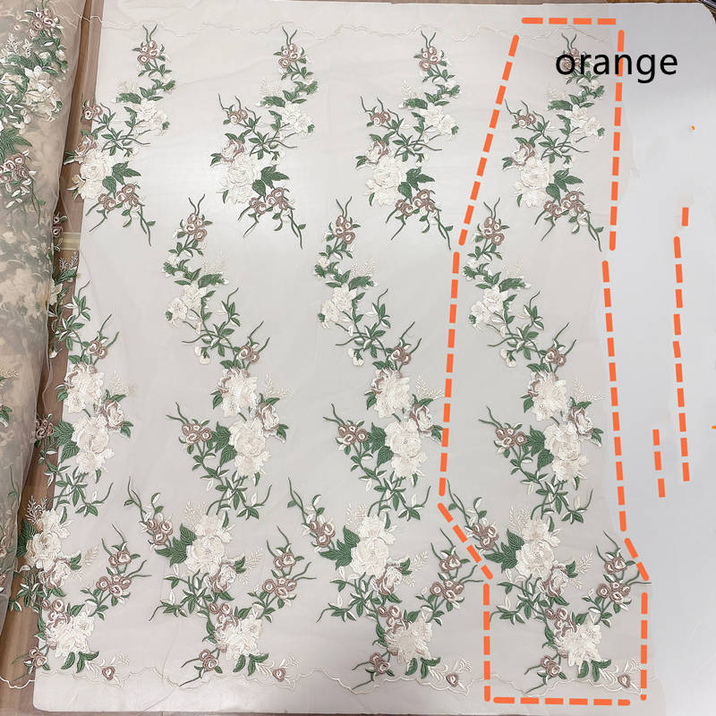 Dress Evening Dress Accessories Lace Fabric Multicolor Computer Embroidered Children's Clothing Decoration
