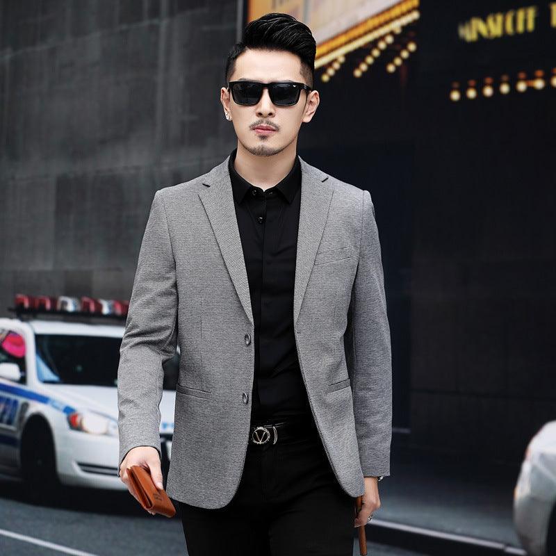 New Men's Youth Men's Korean Version Of Slim Pure Color Konishi - melvincucci