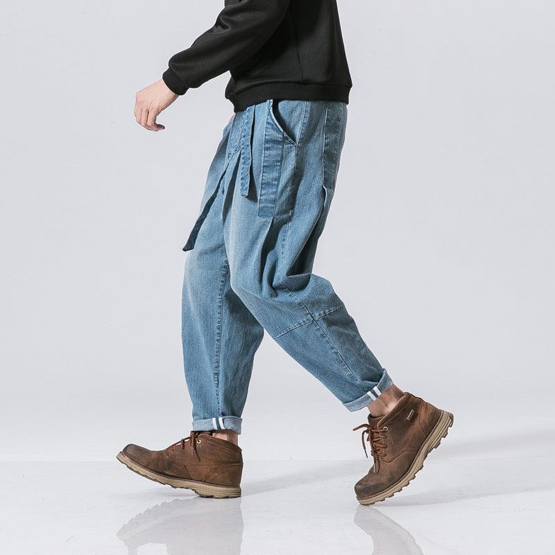 Retro Loose Denim Trousers Fashion Plus Size Men - melvincucci