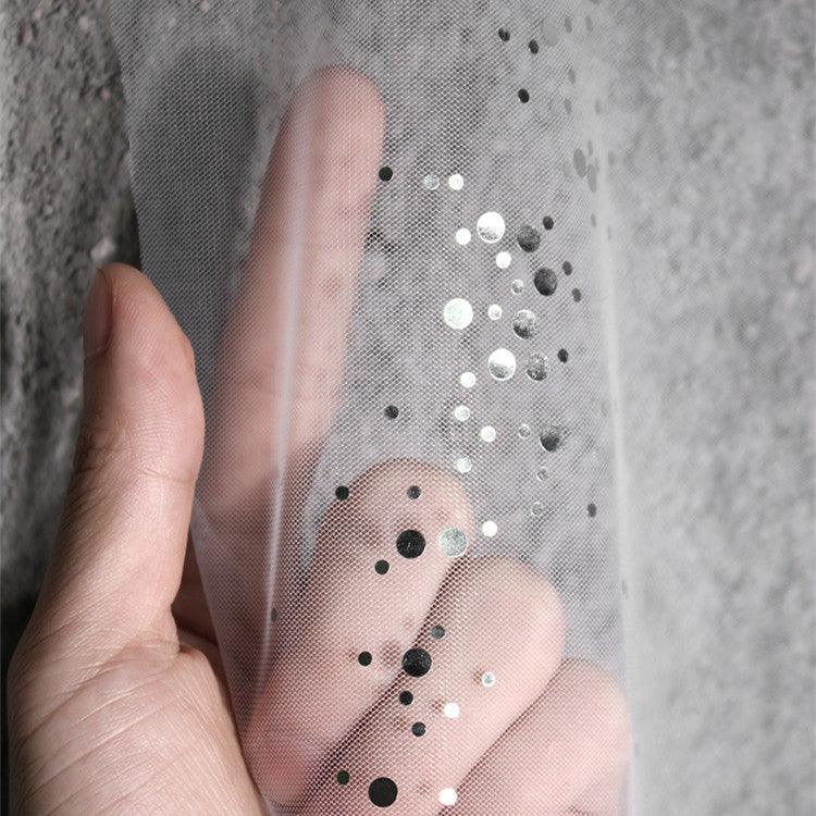 Irregular Sequin Mesh See-through Hanfu Fabric - melvincucci