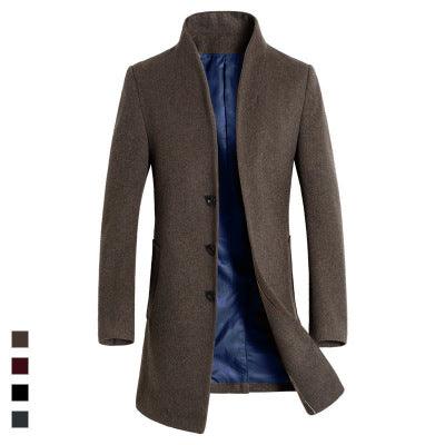 Men's woolen coat for fall and winter - melvincucci