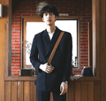 The handsome Korean style suit men's self-cultivation fashion retro casual British style handsome suit double-breasted two-piece suit - melvincucci