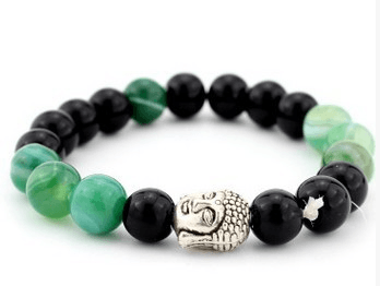AliExpress explosions Europe and the United States fashion lava rock natural stone Buddha head Golden Buddha men and women bracelet wholesale - melvincucci