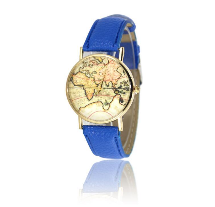 Vintage Earth World Map Watch - melvincucci