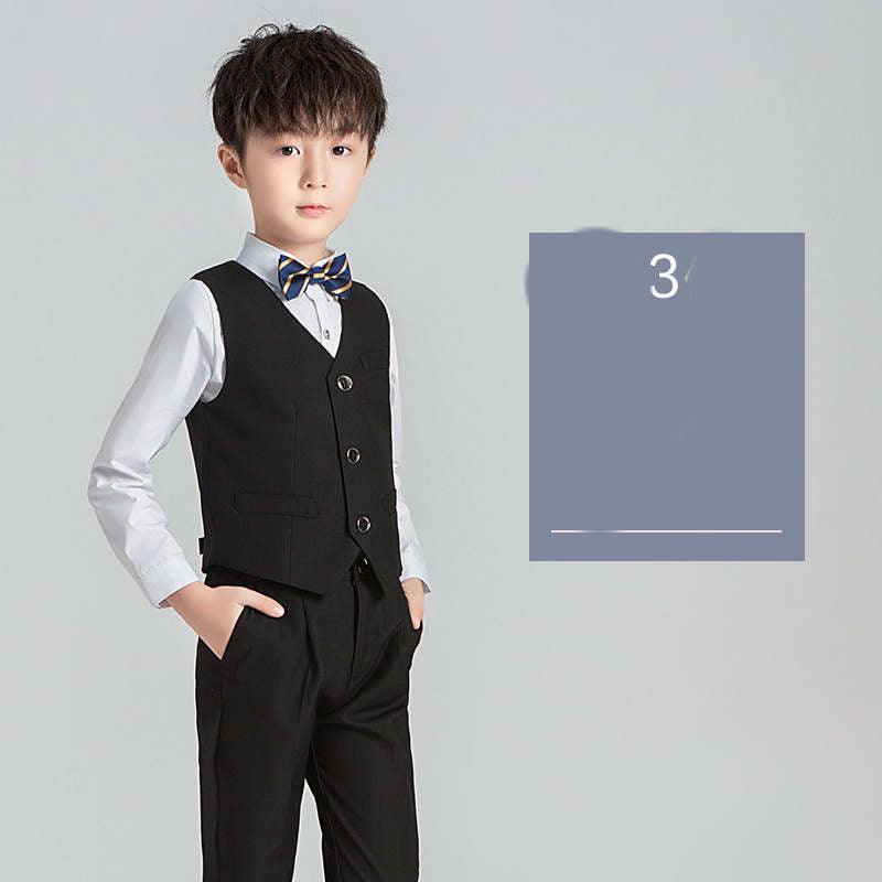 Children's Suit Boys Solid Color Flower Girl Dress  Catwalk Performance Clothing - melvincucci