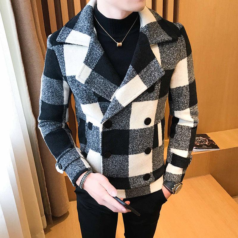 Men's Windbreaker Thickened Short Woolen Coat For Autumn And Winter - melvincucci