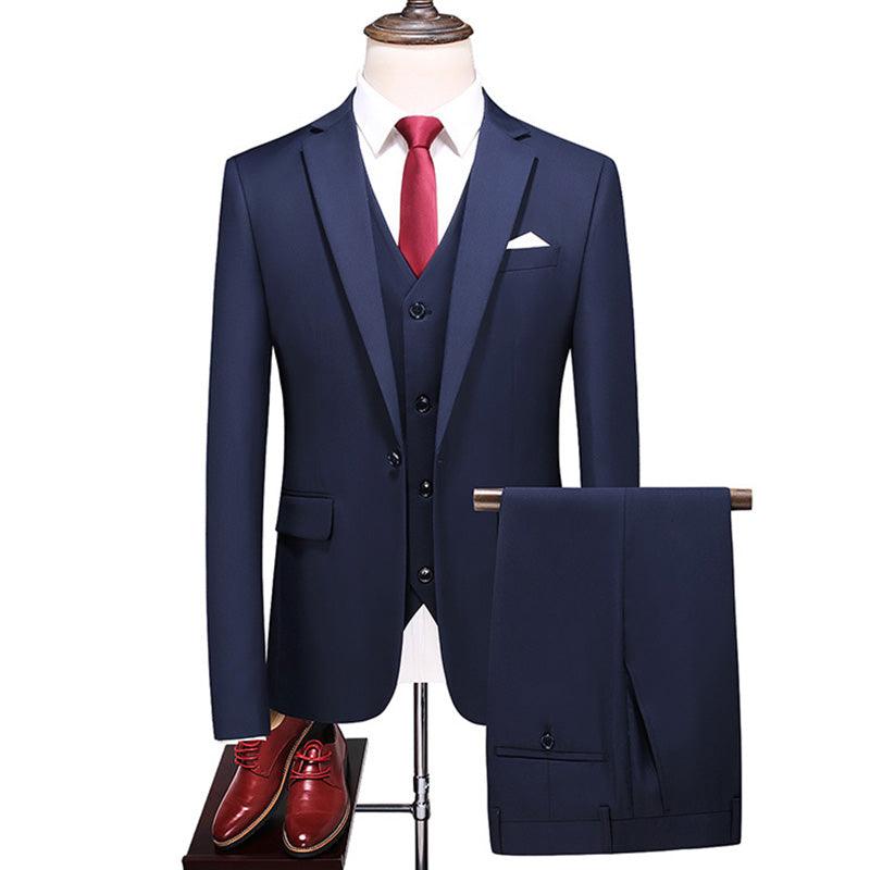 Three-piece suit solid color - melvincucci