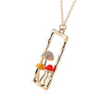 Mushroom Necklace Female Personality Fashion Drip Oil Diamond Niche Trend Clavicle Chain Jewelry - melvincucci