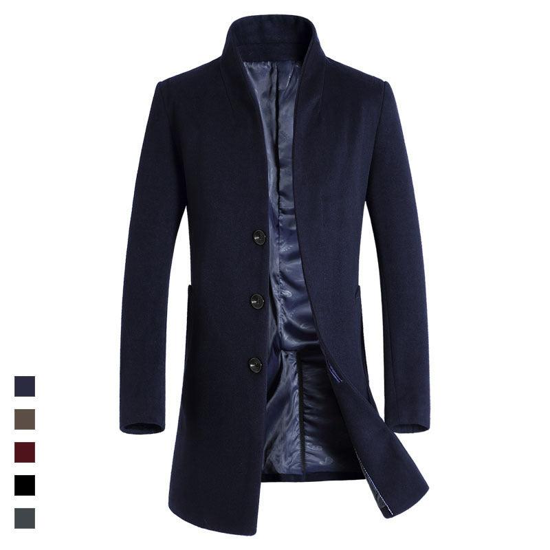 Men's woolen coat for fall and winter - melvincucci