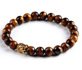 AliExpress explosions Europe and the United States fashion lava rock natural stone Buddha head Golden Buddha men and women bracelet wholesale - melvincucci