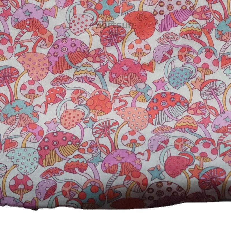 Blue Color Mushroom Long-fiber Cotton Printing Baby Girl's Clothing Dress Fabric Fabric - melvincucci