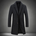 Mid-length Coat Men's Slim Handsome Woolen Coat - melvincucci