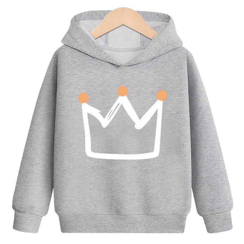 Crown hooded plus velvet sweatshirt - melvincucci