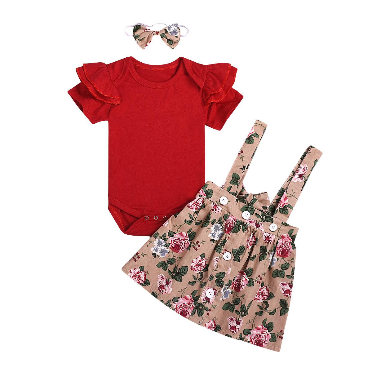 Girl Floral Floral Skirt Set - melvincucci