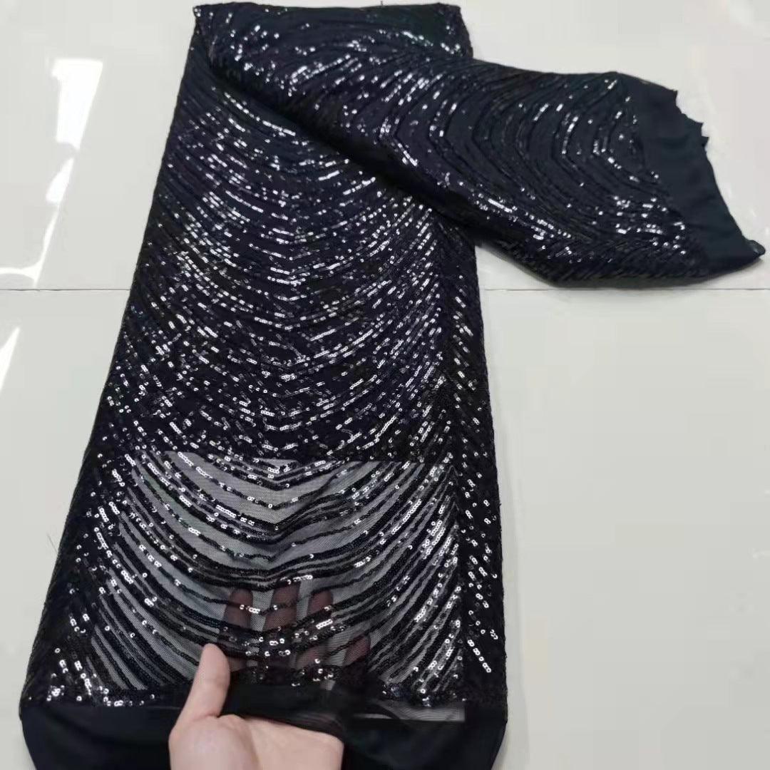 Full Sequin Lace Fashion Wedding Dress Mesh Fabric - melvincucci