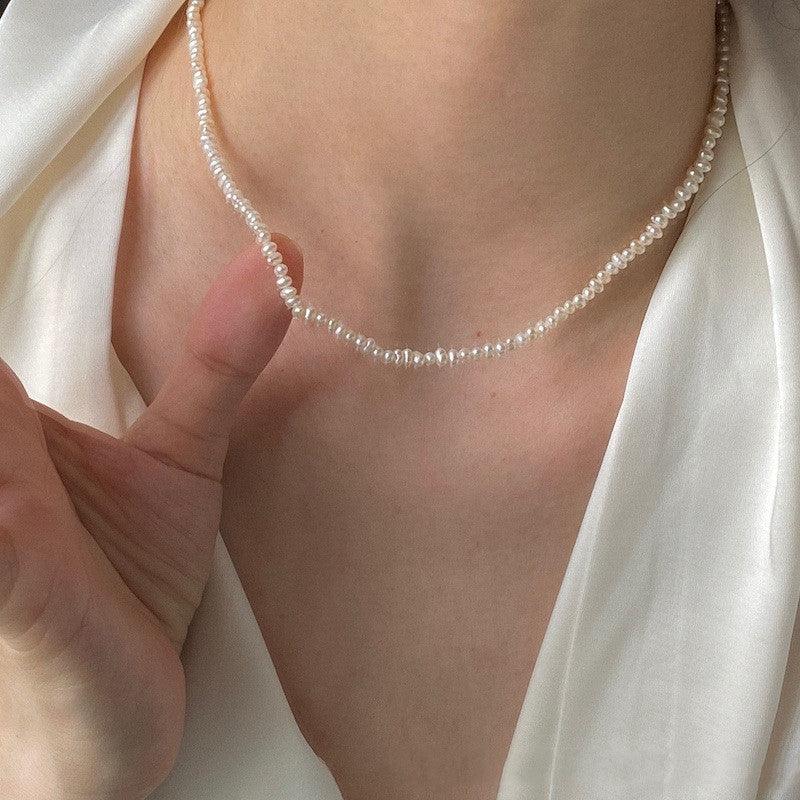 Simple Necklace Freshwater Irregular Pearl Women - melvincucci