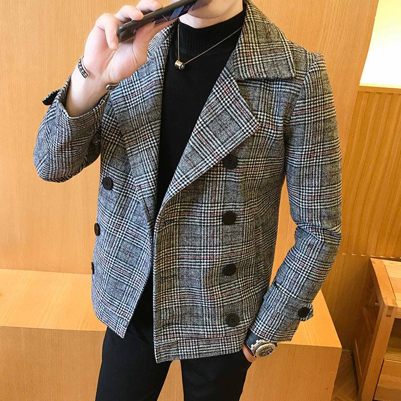 Men's Windbreaker Thickened Short Woolen Coat For Autumn And Winter - melvincucci