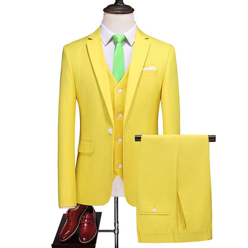 Three-piece suit solid color - melvincucci